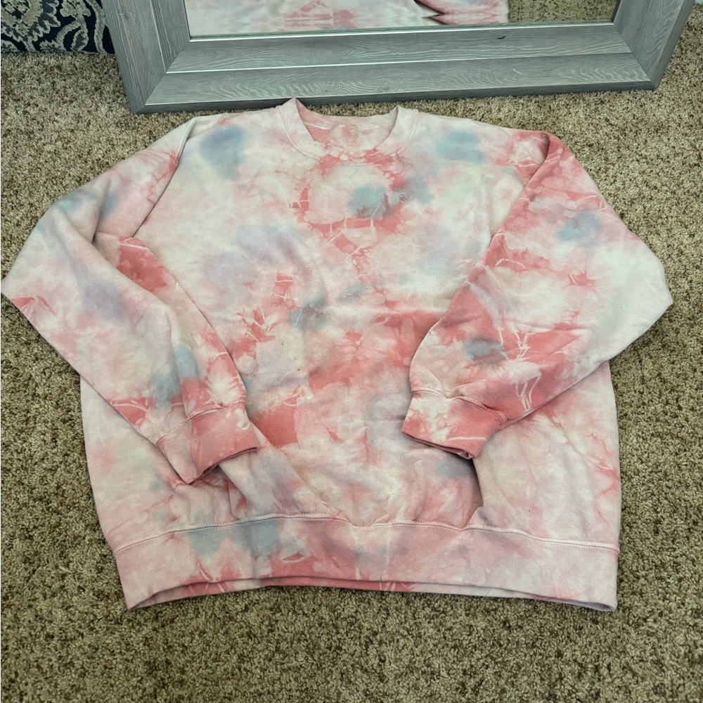 Urban Outfitters Urban Renewal Pink Dye Sweatshirt